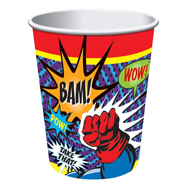 Super Hero Cups, 9 ounce, 8 count