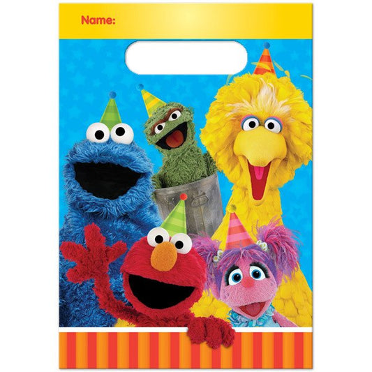 Sesame Street Loot Bags, 6.5 x 10 inch, 8 count