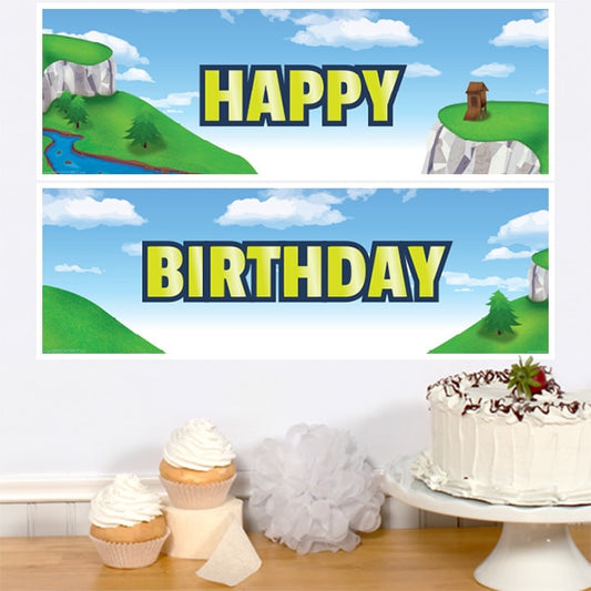 Birthday Direct's Battle Fort Birthday Two Piece Banners