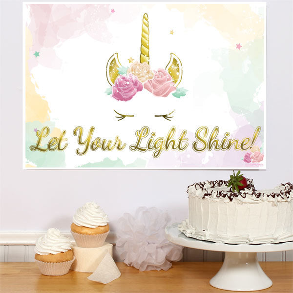 Unicorn Sparkle Party Sign, 8.5x11 Printable PDF Digital Download by Birthday Direct