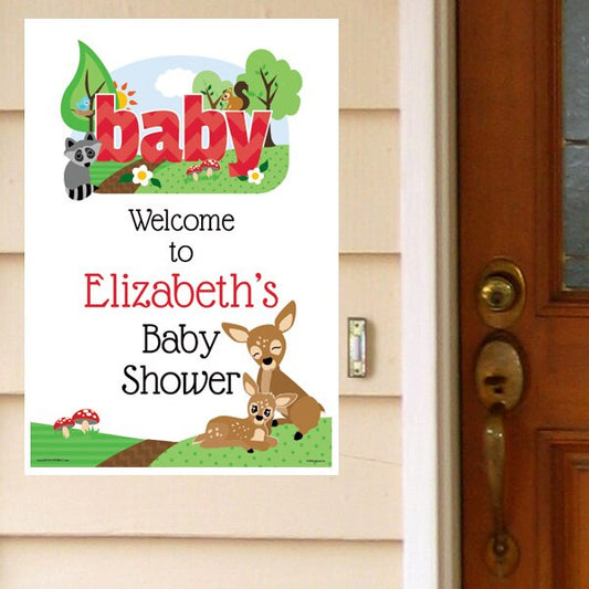 Birthday Direct's Woodland Baby Shower Custom Door Greeter