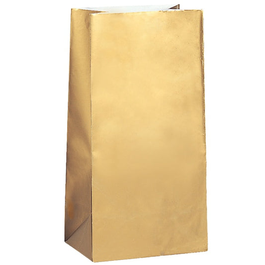 Paper Favor Bags Gold, set, set of 10