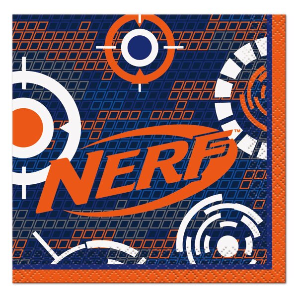 Nerf Beverage Napkins, 5 inch fold, set of 16
