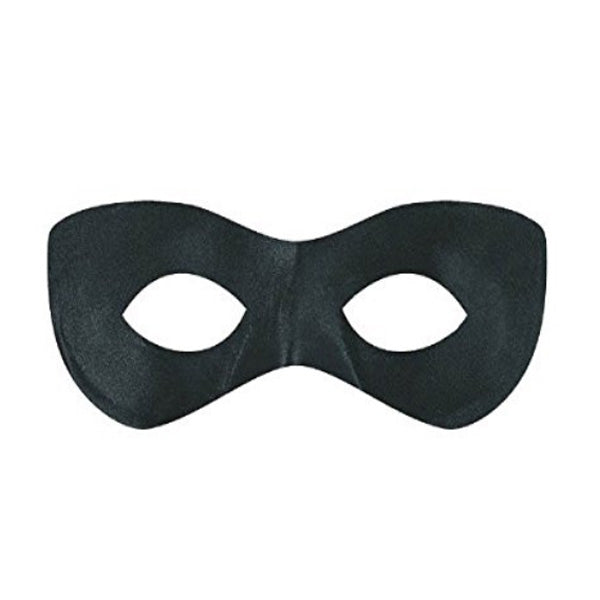 Black Super Hero Mask, 7.5 inch, each