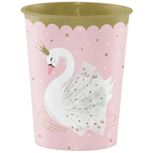 Swan Party Plastic Favor Cups, 16 ounce, set of 6