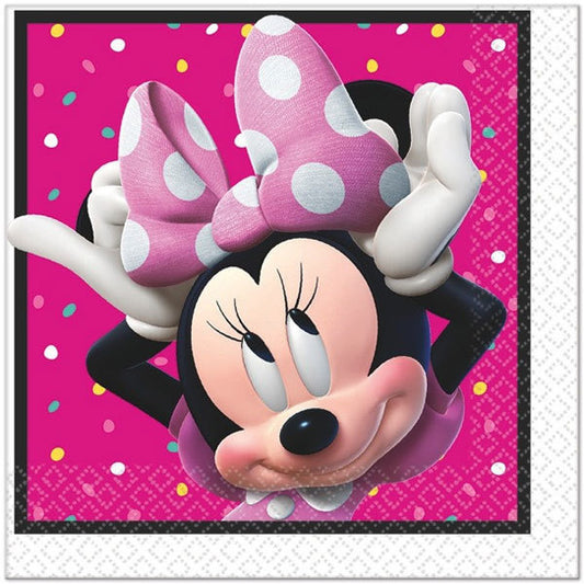 Disney Minnie Mouse Lunch Napkins, 6.5 inch fold, set of 16