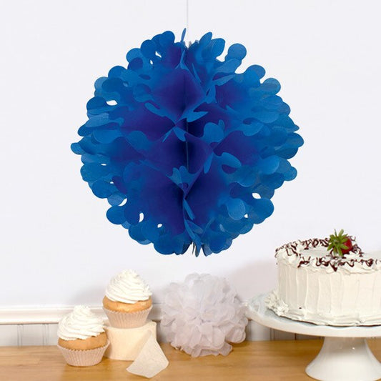 Blue Flutter Ball Decoration, 12 inch, each