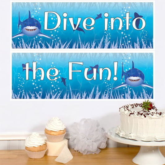 Birthday Direct's Shark Party Two Piece Banners