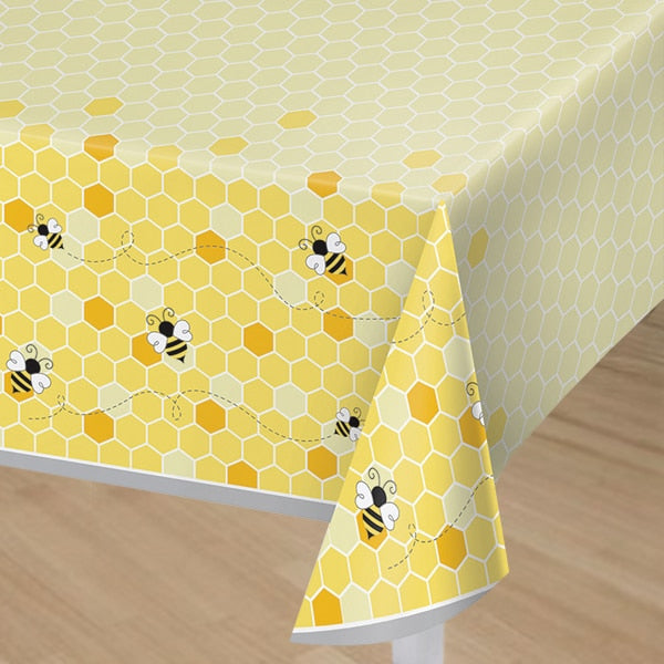 Bumble Bee Party Plastic Table Cover, 54 x 102 inch