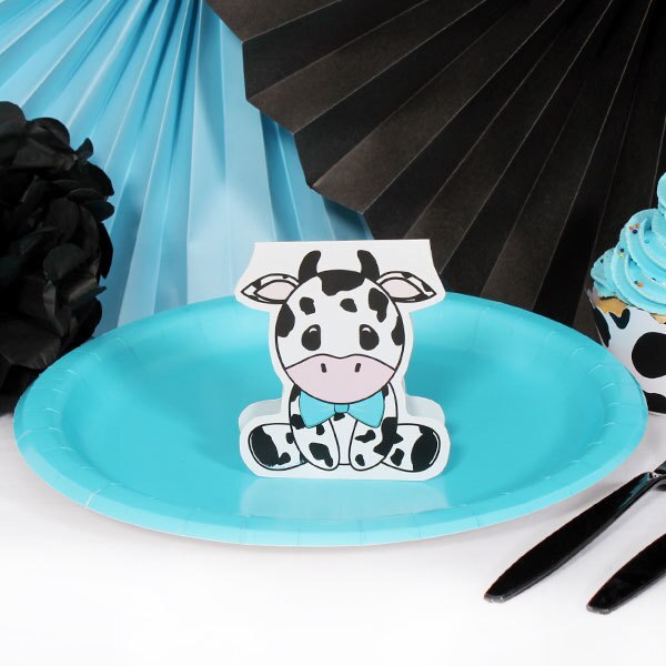 Birthday Direct's Cow Blue Party DIY Table Decoration