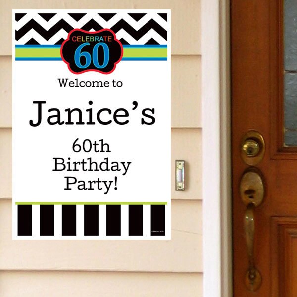 Birthday Direct's Celebrate 60th Birthday Custom Door Greeter