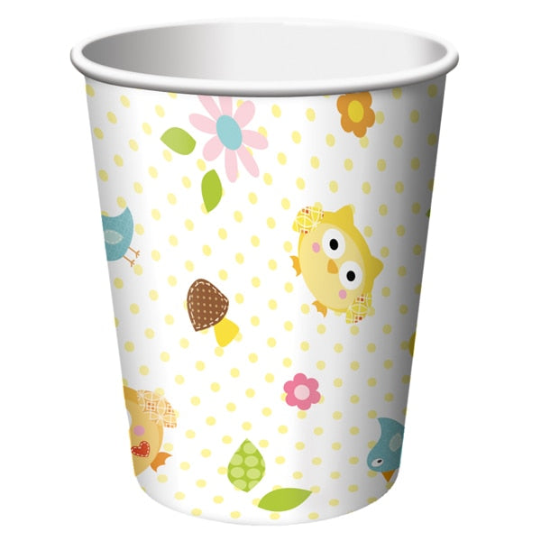 Happi Tree Owl Baby Cups, 9 ounce, 8 count