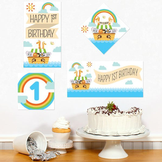 Birthday Direct's Noah's Ark 1st Birthday Sign Cutouts
