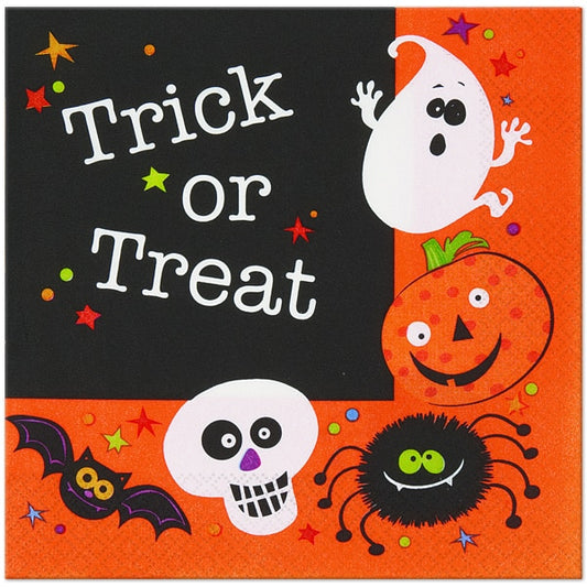 Halloween Spooky Smiles Lunch Napkins, 6.5 inch fold, set of 20