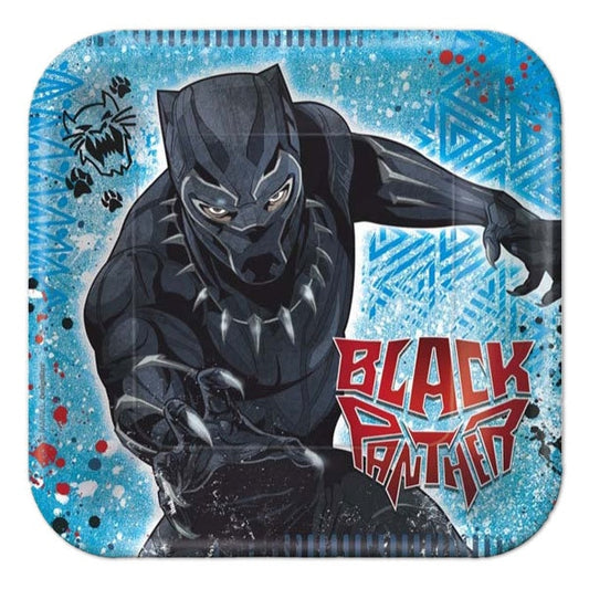 Marvel Black Panther Dessert Plates, 7 inch, 8 count