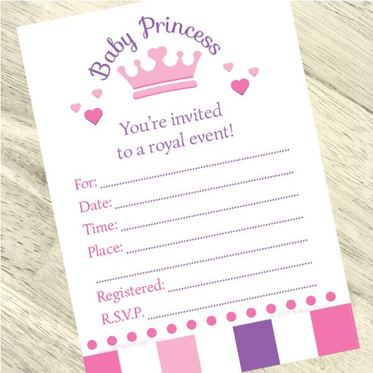 Birthday Direct's Little Princess Baby Shower Invitations