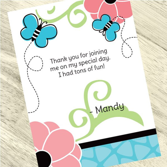 Birthday Direct's Butterfly Party Custom Thank You