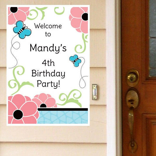 Birthday Direct's Butterfly Party Custom Door Greeter