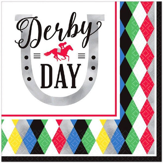 Derby Day Lunch Napkins, 6.5 inch fold, set of 16
