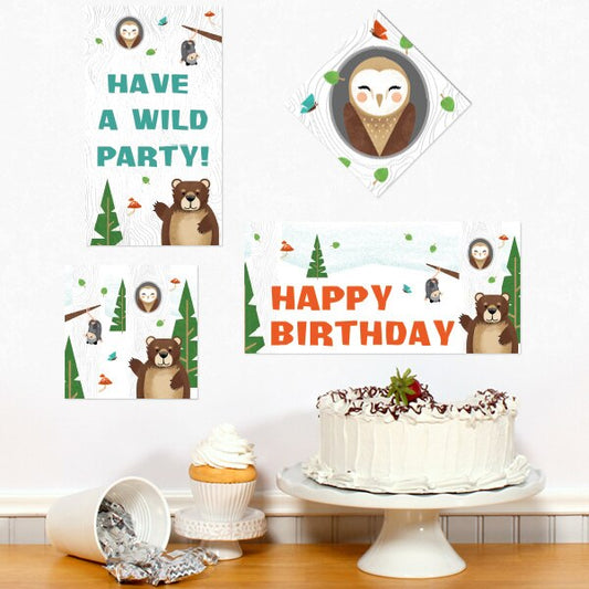 Birthday Direct's Wild Woodland Birthday Sign Cutouts