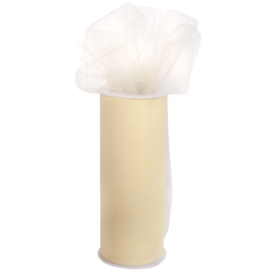 Ivory Tulle, 6 inch, 25 yards