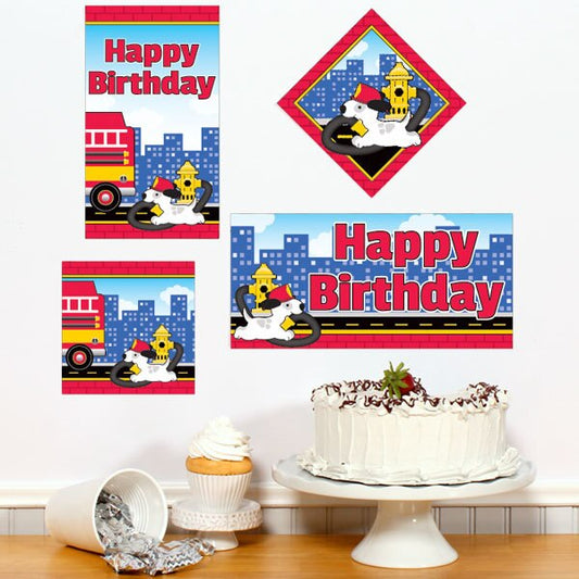 Birthday Direct's Fire Engine Birthday Sign Cutouts