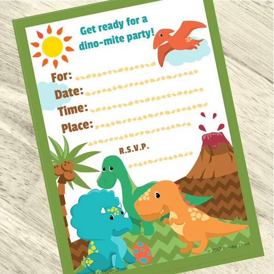Birthday Direct's Little Dinosaur Party Invitations