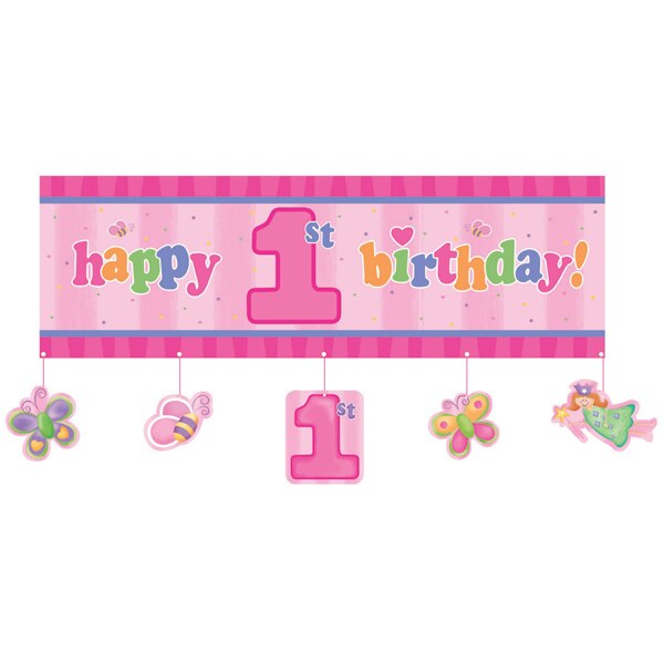 Fun at One Girl Giant Banner, 60 x 20 inch, each