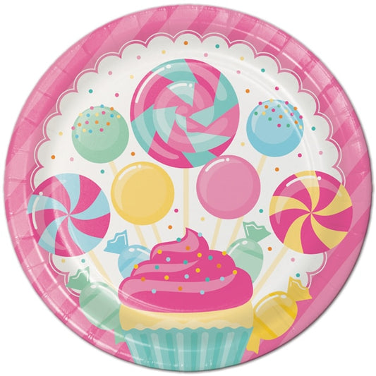 Sweet Candy Party Dinner Plates, 9 inch, 8 count