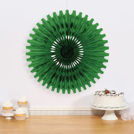 Tissue Fan Boho Art Style Green, 25 inch, each