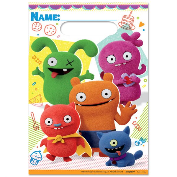 Ugly Dolls Movie Loot Bags, 6.5 x 9 inch, 8 count