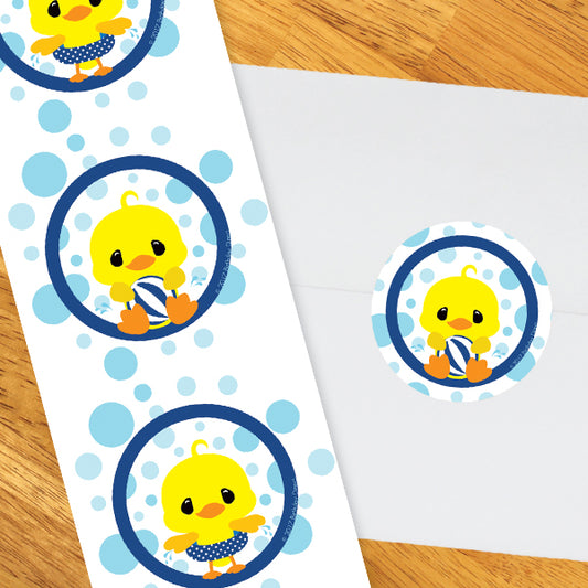 Birthday Direct's Little Ducky Party Circle Stickers