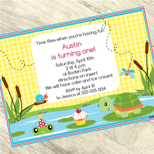 Birthday Direct's Frog Party Custom Invitations