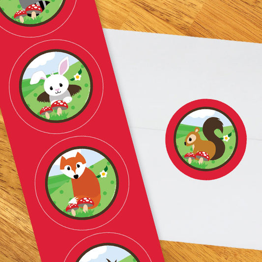 Birthday Direct's Woodland Party Circle Stickers