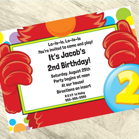 Birthday Direct's Little Monster 2nd Birthday Custom Invitations