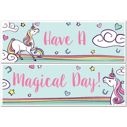 Birthday Direct's Rainbows and Unicorns Party Two Piece Banners