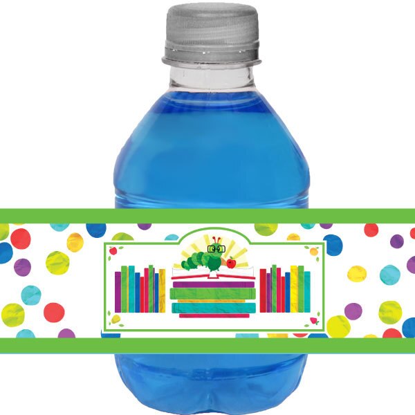 Birthday Direct's Bookworm Party Water Bottle Labels