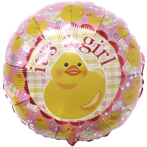 Ducky Baby Its a Girl Foil Balloon, 18 inch, each