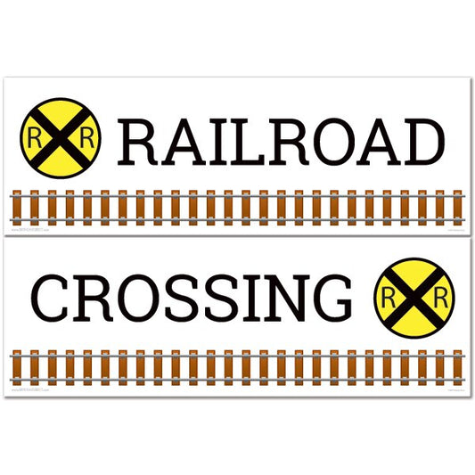 Birthday Direct's Railroad Crossing Party Two Piece Banners