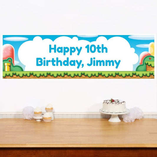 Birthday Direct's Power Up Birthday Custom Banner