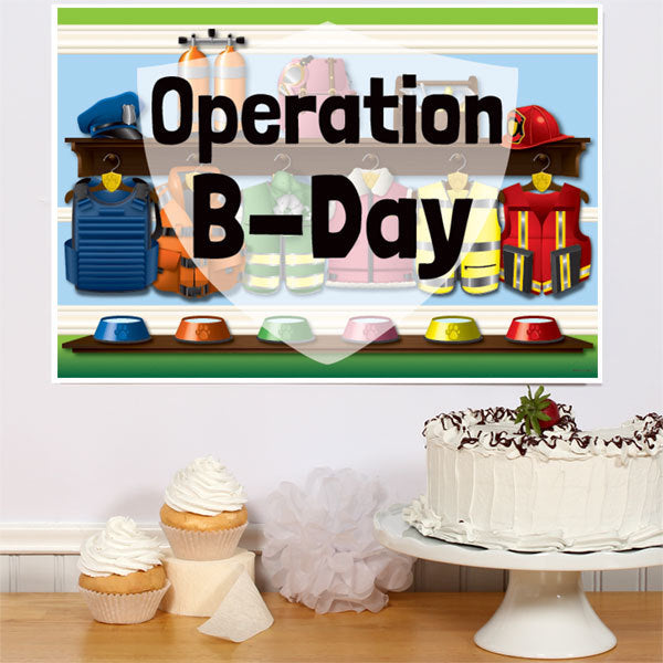 Puppy First Responders Birthday Sign, 8.5x11 Printable PDF Digital Download by Birthday Direct
