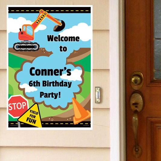Birthday Direct's Construction Party Custom Door Greeter