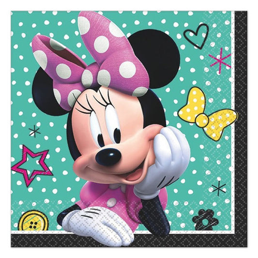 Disney Minnie Mouse Beverage Napkins, 5 inch fold, set of 16