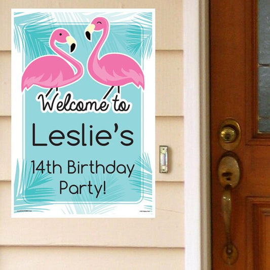 Birthday Direct's Flamingo Party Custom Door Greeter