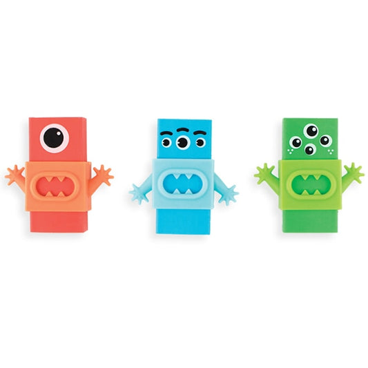 Little Monster Erasers, 1.74 inch, 3 count