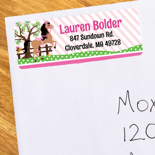 Birthday Direct's Playful Pony Party Address Labels
