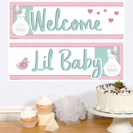 Birthday Direct's Bunny Baby Shower Two Piece Banners