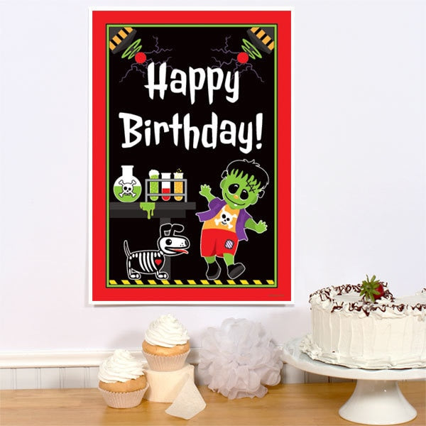Mad Slime Scientist Little Frankie Birthday Sign, 8.5x11 Printable PDF Digital Download by Birthday Direct