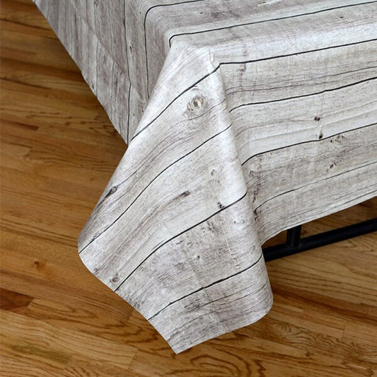 Barn Wood Table Cover, 54 x 108 inch
