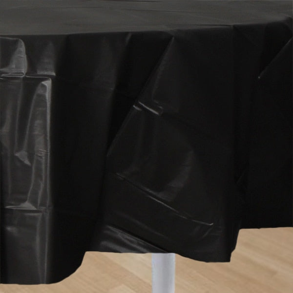 Midnight Black Table Cover, Round, 84 in